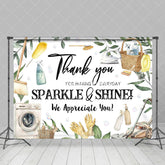 Aperturee - White Sparkle And Shine Housekeeping Week Backdrop